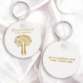 Anpassningsbar Family Reunion Händer Up Träd Löv Nyckelring