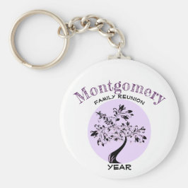 Anpassningsbar Family Reunion Namn Lila Träd Keeps Nyckelring