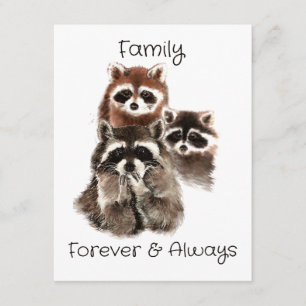 Anpassningsbar Family Reunion Raccoons Blowing Kis Inbjudningar