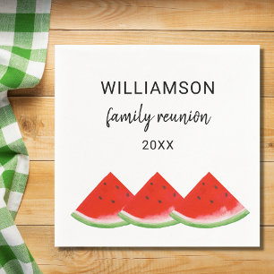 Anpassningsbar Family Reunion Red Watermelon Pappersservett