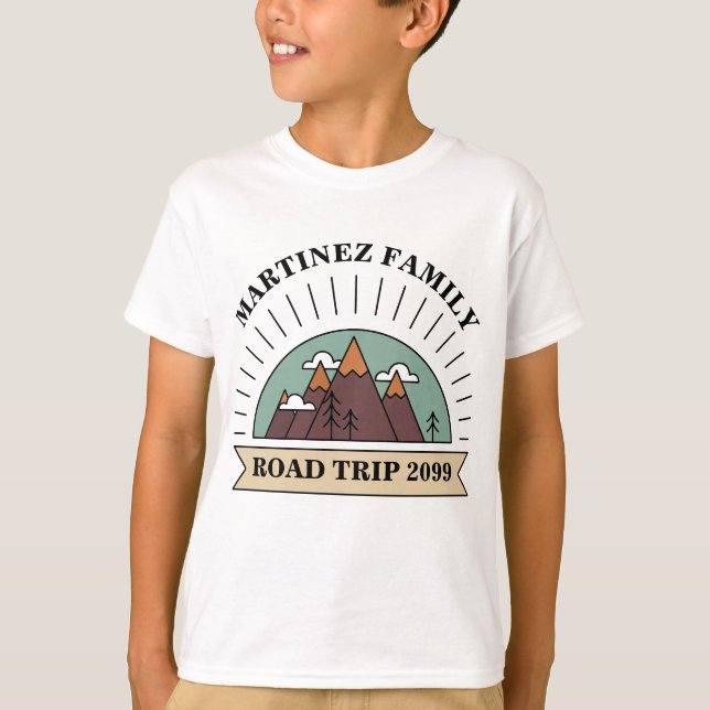Anpassningsbar Family Reunion Road Resa Moutain T Shirt (Framsida)