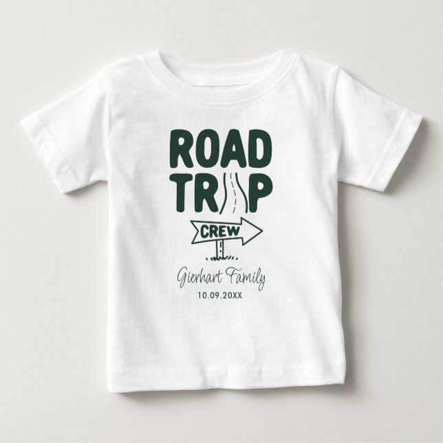 Anpassningsbar Family Reunion Road Resa Typography T Shirt (Framsida)