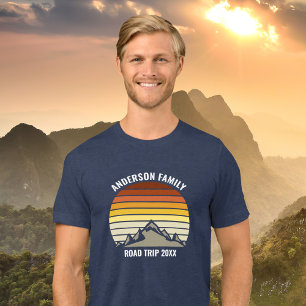 Anpassningsbar Family Reunion Sunset Mountain Road T Shirt