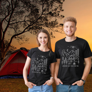 Anpassningsbar Family Road Resa Campfire Mountain  T Shirt