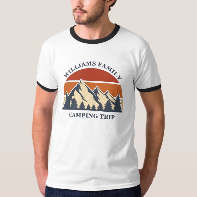Anpassningsbar Family Road Resa Camping Sunset Rin T Shirt (Framsida)