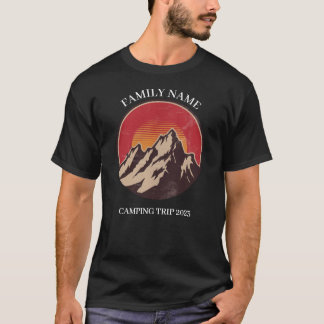 Anpassningsbar Family Road Resa T-shirt Mountain
