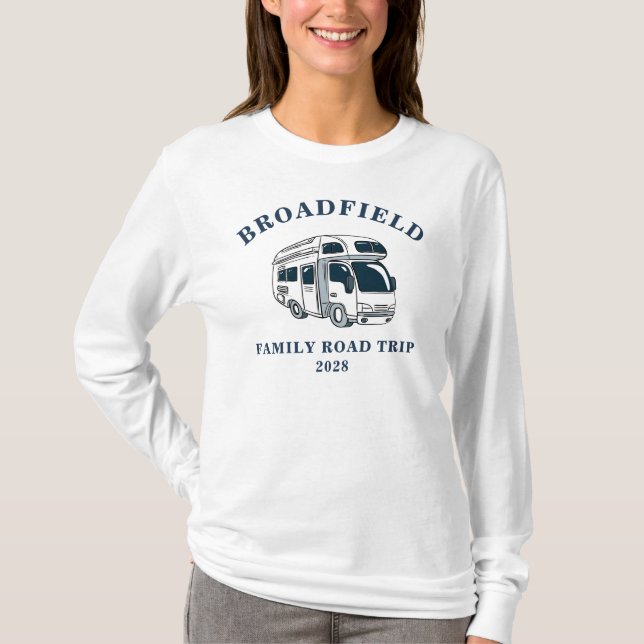 Anpassningsbar Family RV Road Resa Reunion Matchin T Shirt (Framsida)