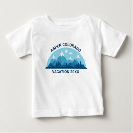 Anpassningsbar Family Ski Resa Blue Mountain Cute T Shirt