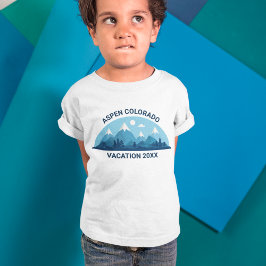 Anpassningsbar Family Ski Resa Blue Mountain Cute T Shirt