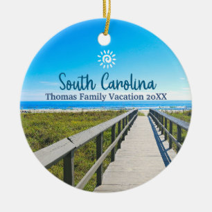 Anpassningsbar Family South Carolina Resa Julgran Julgransprydnad Keramik