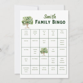 Anpassningsbar Family Träd Bingo Renion Party Game Inbjudningar