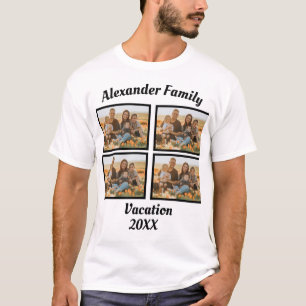 Anpassningsbar Family Vacation 4 Photo T Shirt