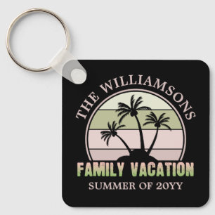 Anpassningsbar Family Vacation Beach Tropical Isla Nyckelring