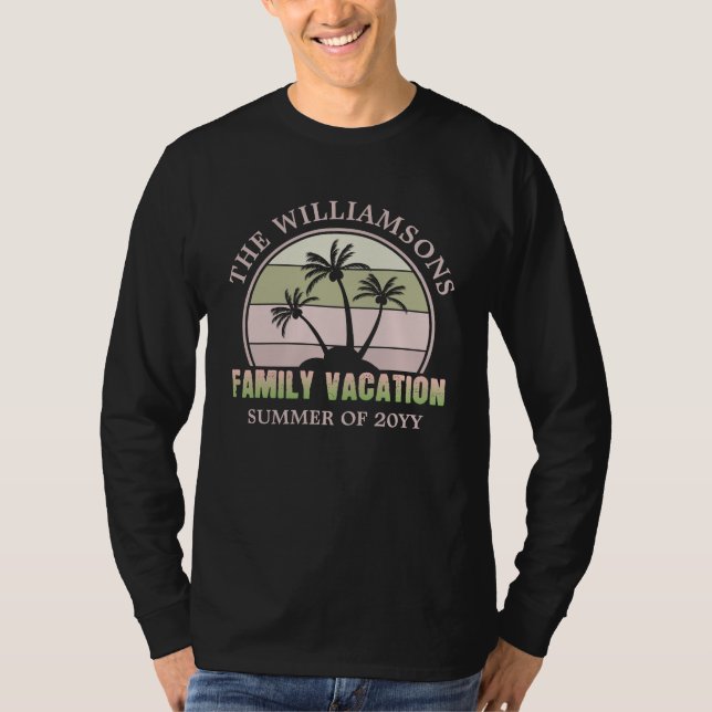 Anpassningsbar Family Vacation Beach Tropical Isla T Shirt (Framsida)