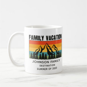 Anpassningsbar Family Vacation Mountains Hiking Ca Kaffemugg