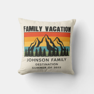 Anpassningsbar Family Vacation Mountains Hiking Ca Kudde