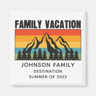 Anpassningsbar Family Vacation Mountains Hiking Ca Magnet