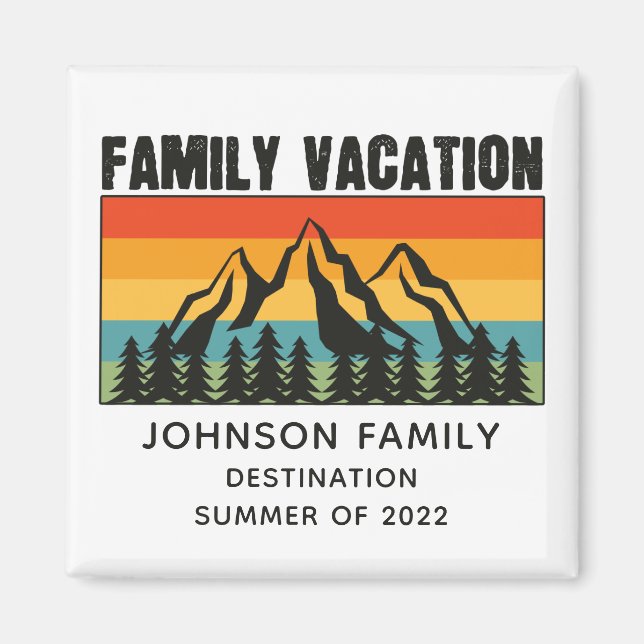 Anpassningsbar Family Vacation Mountains Hiking Ca Magnet (Framsidan)