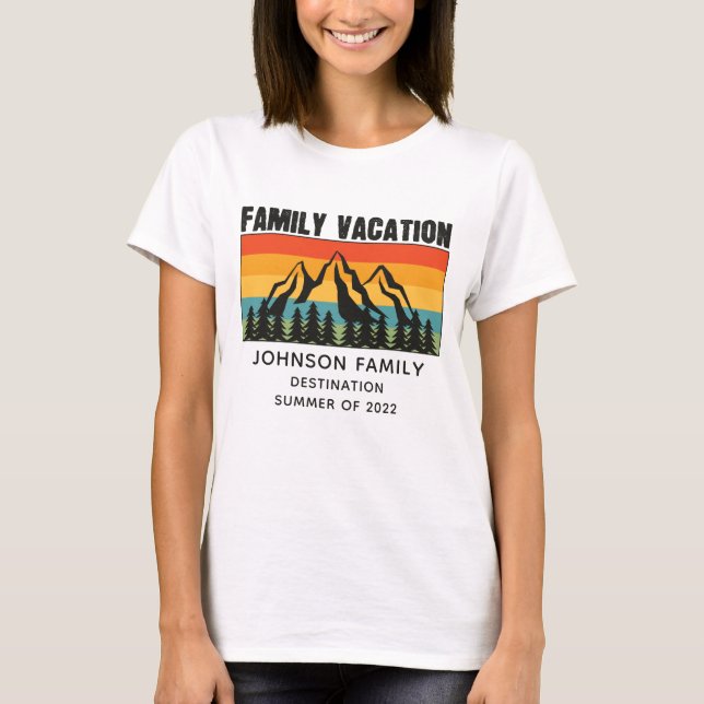 Anpassningsbar Family Vacation Mountains Hiking Ca T Shirt (Framsida)