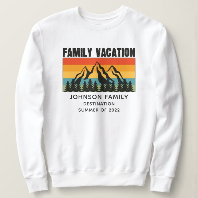 Anpassningsbar Family Vacation Mountains Hiking Ca T Shirt (Design framsida)