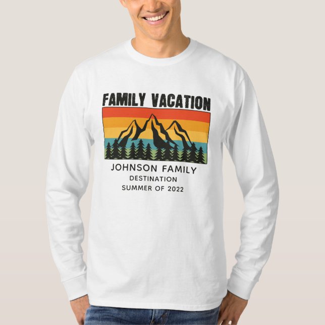 Anpassningsbar Family Vacation Mountains Hiking Ca T Shirt (Framsida)