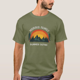Anpassningsbar Family Vacation Retro Mountain T-Sh T Shirt