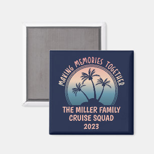 Anpassningsbar Family Vacation Sommarbuss Resa Magnet