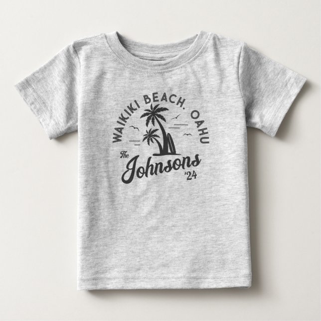 Anpassningsbar Family Vacation Sommarbussgruppen R T Shirt (Framsida)