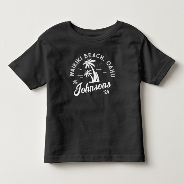 Anpassningsbar Family Vacation Sommarbussgruppen R T Shirt (Framsida)
