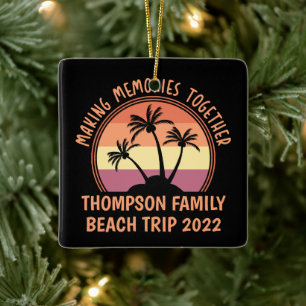Anpassningsbar Family Vacation Sommarreunion Beach Julgransprydnad Keramik