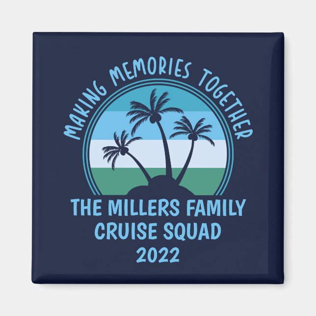 Anpassningsbar Family Vacation Sommarreunion Beach Magnet (Framsidan)