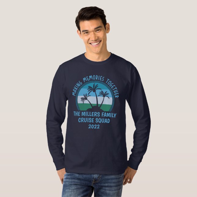 Anpassningsbar Family Vacation Sommarreunion Beach T Shirt (Hel framsida)
