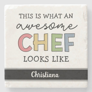 Anpassningsbar Fantastisk Chef Gifts Bästa Chef Stenunderlägg
