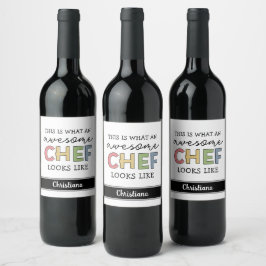 Anpassningsbar Fantastisk Chef Gifts | Bästa Chef  Vinflaska Etikett