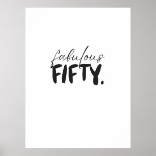Anpassningsbar fantastisk femtio svart vit typogra poster