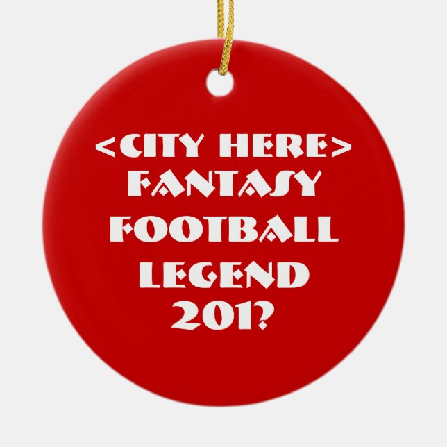 Anpassningsbar Fantasy Football Julgransprydnad Keramik (Framsidan)