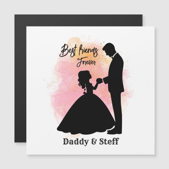 Anpassningsbar Far och dotter - Bästa vänner för a (Fram/baksida)
