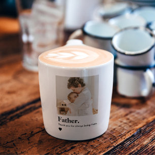 Anpassningsbar Far Photo Personlig Gift Espressomugg