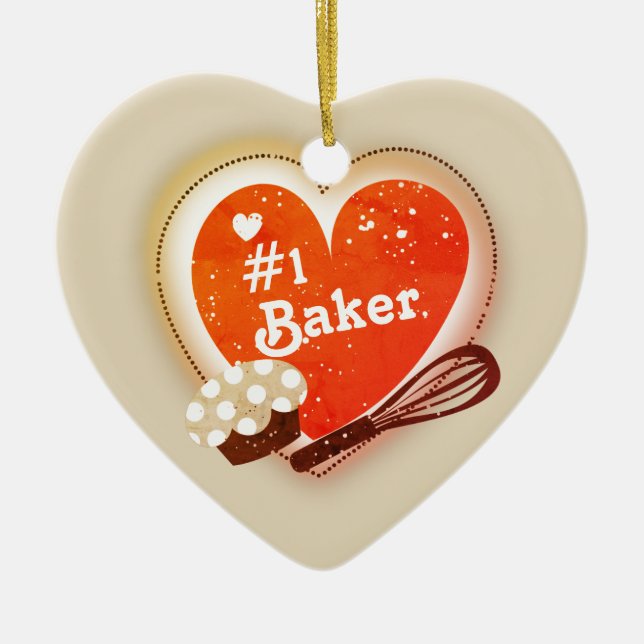 Anpassningsbar färg #1 Baker Julgran ornament (Framsidan)