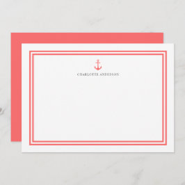 Anpassningsbar Färg Anchor Modern Classic Gräns Anteckningskort