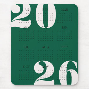 Anpassningsbar Färg Årskalender 2026 Musmatta