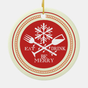 Anpassningsbar färg äter dryck av god jul ornament