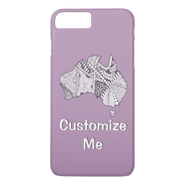 Anpassningsbar Färg Australien Karta Art Case-Mate iPhone Skal (Baksida)