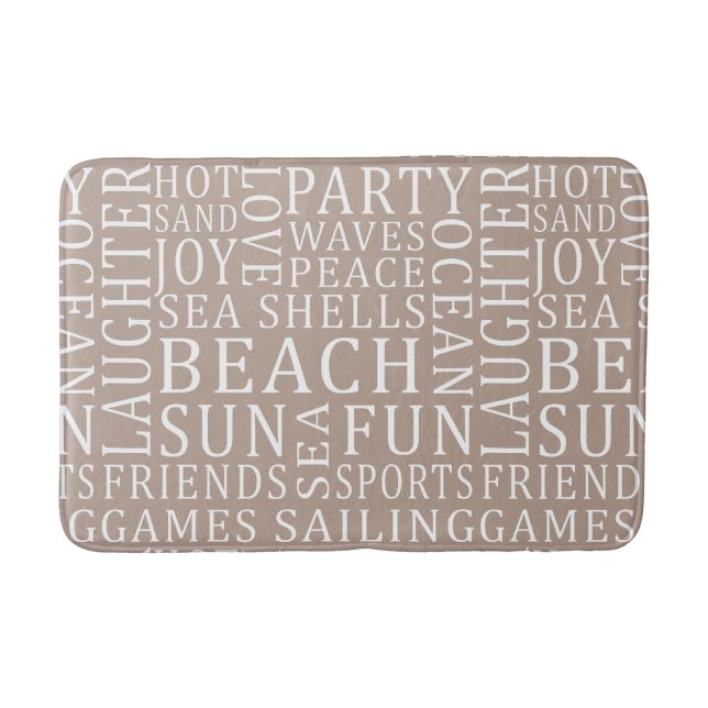 Anpassningsbar Färg Beach House badmattor Badrumsmatta (Framsidan)
