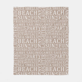 Anpassningsbar Färg Beach House fleece filt