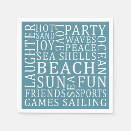 Anpassningsbar Färg Beach House papper napkins Pappersservett