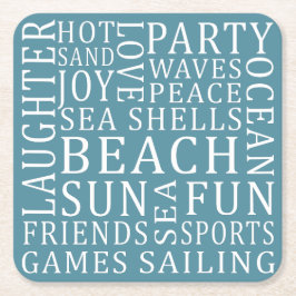 Anpassningsbar Färg Beach House underlägg Papper Kvadrat