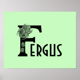 Anpassningsbar färg beetle monogram brev kryp Nurs Poster