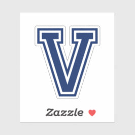 Anpassningsbar färg brev V Sportiskollegiets typsn Klistermärken