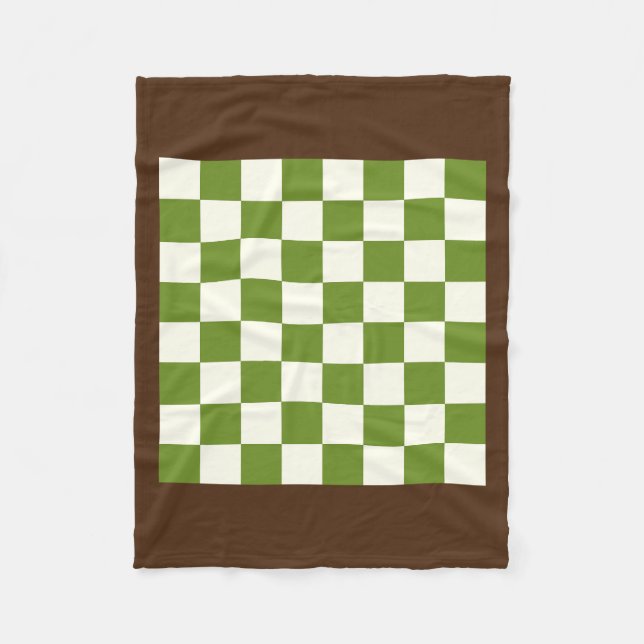 Anpassningsbar Färg Chess Board Fleecefilt (Framsidan)